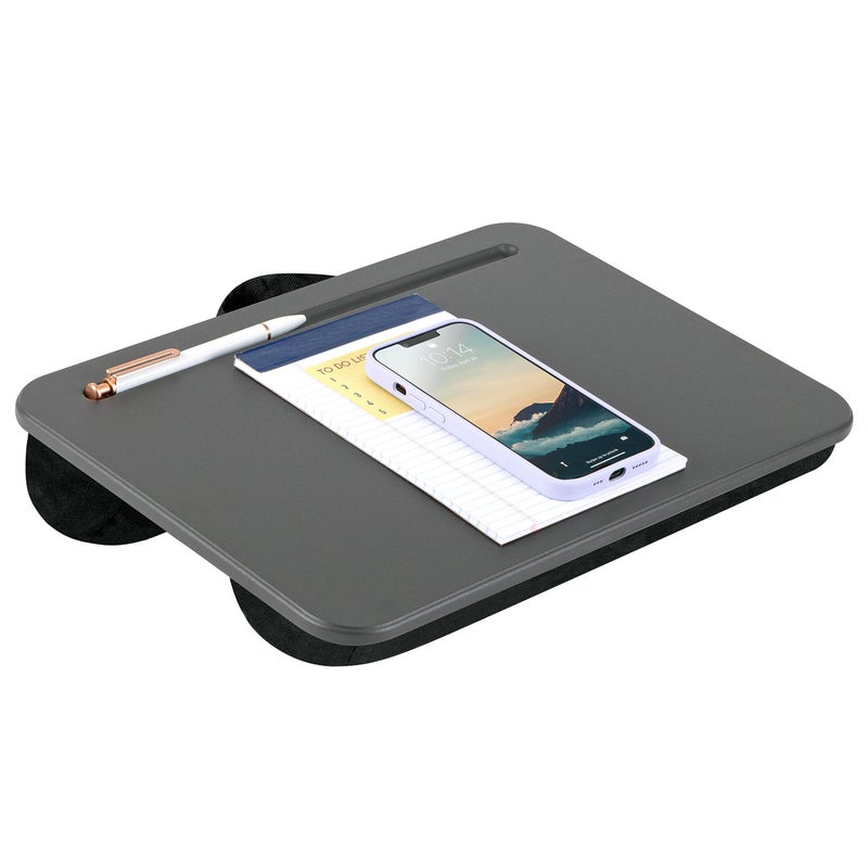 LAPGEAR Compact Lap Desk - Fits up to 15 Inch Laptops - Pack of 12 - Charcoal - Style No. 43005 - Image 2